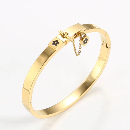Luxury Flower Charm Bangle & Matching Rings