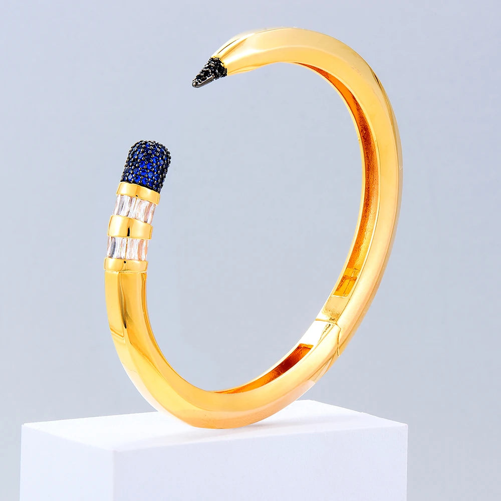 Pencil Designs Bangle Cuff Bracelet For Women