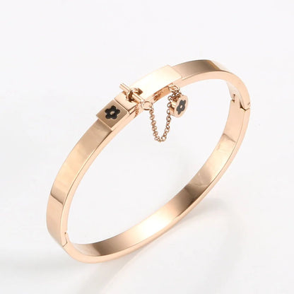 Luxury Flower Charm Bangle & Matching Rings