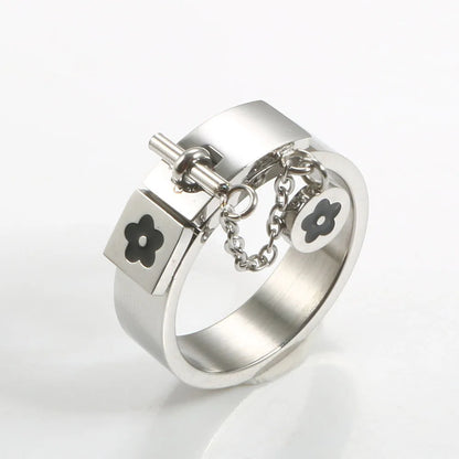 Luxury Flower Charm Bangle & Matching Rings