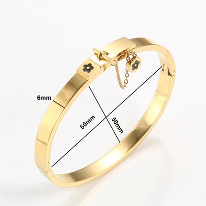 Luxury Flower Charm Bangle & Matching Rings