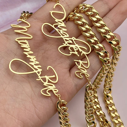 Custom Cuban Nameplate Necklace