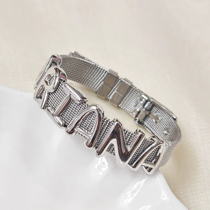 Customized Large Letter Bracelet