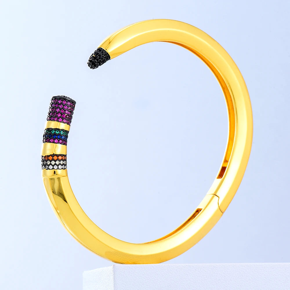 Pencil Designs Bangle Cuff Bracelet For Women